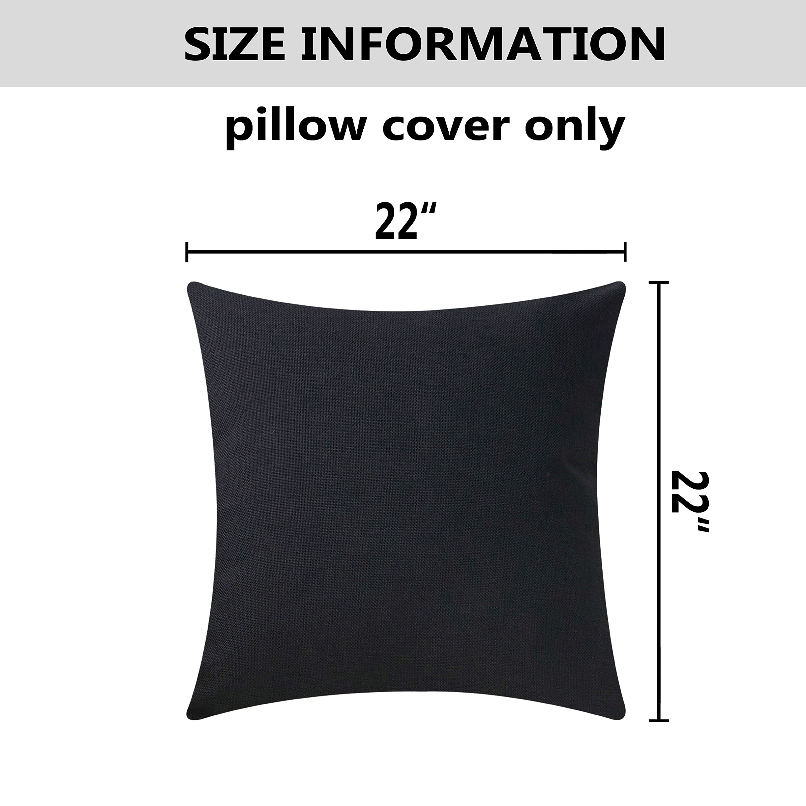 Home Brilliant Halloween Decor Set Of 2 Decoration Cushion Covers For Bed Linen Pillow Cover For Couch, 22 Inch, 55 Cm, Black