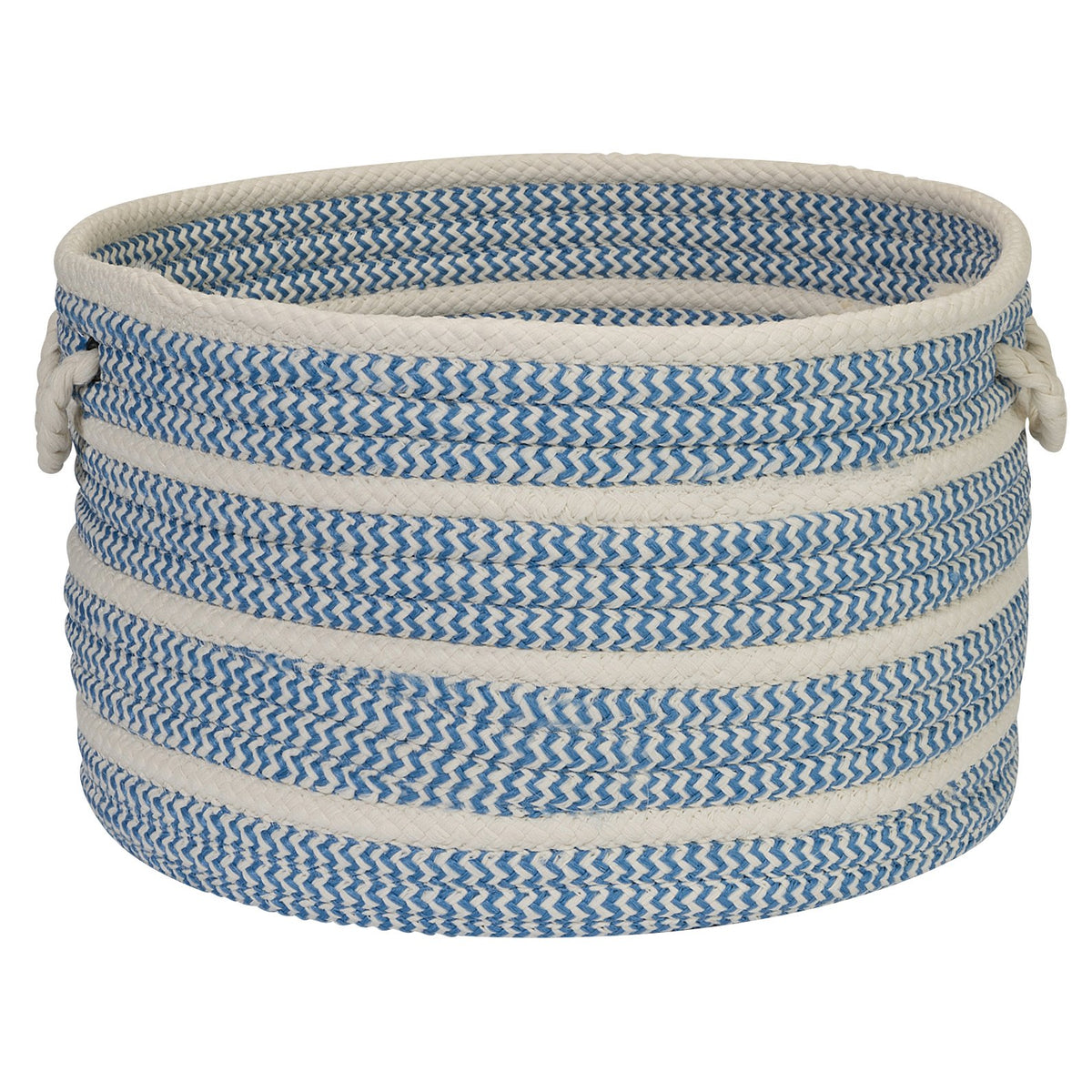 Poppy Baskets Mix Basket, 14 By 10-Inch, Blue Ice Banded