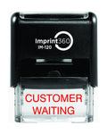 Supply360 As-Imp1056 - Customer Waiting, Heavy Duty Commerical Quality Self-Inking Rubber Stamp, Red Ink, 9/16 ' X 1-1/2 ' Imp