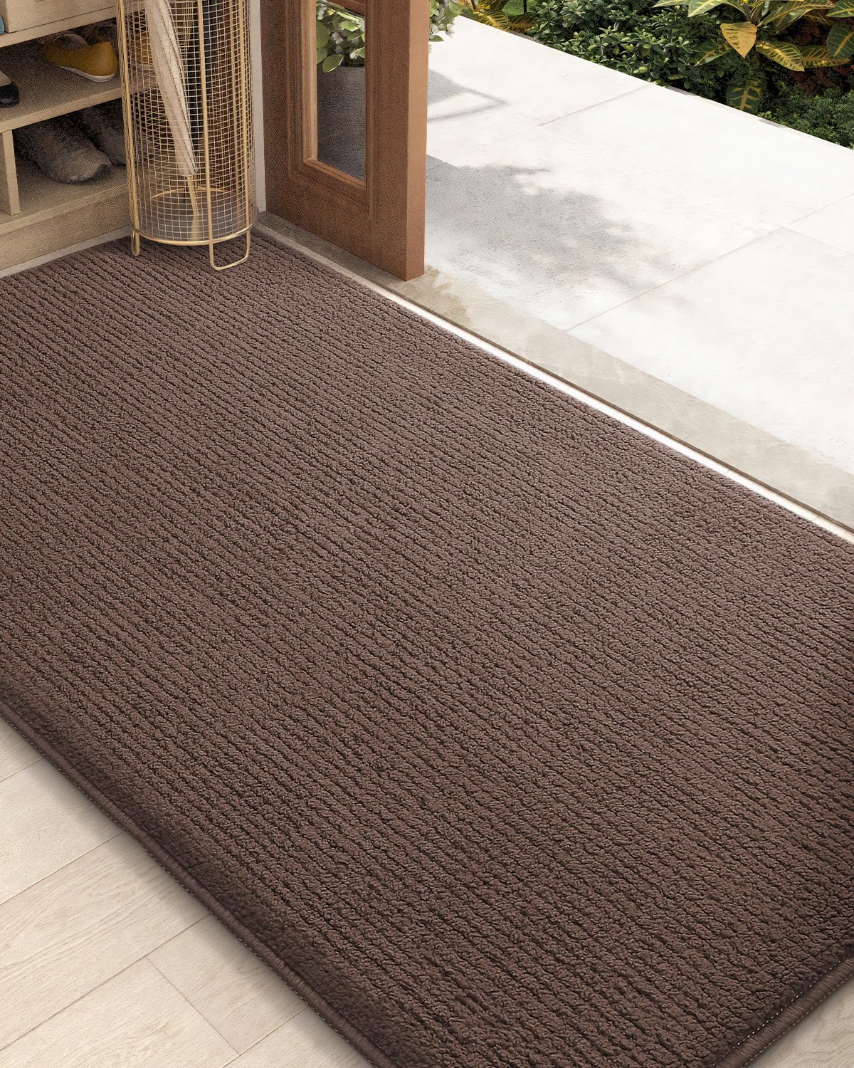 Color&Geometry Front Door Mat Indoor Entrance- Dirt Trapper, Absorbent, Non Slip, Washable Doormat, 36'X59' Large Indoor Door