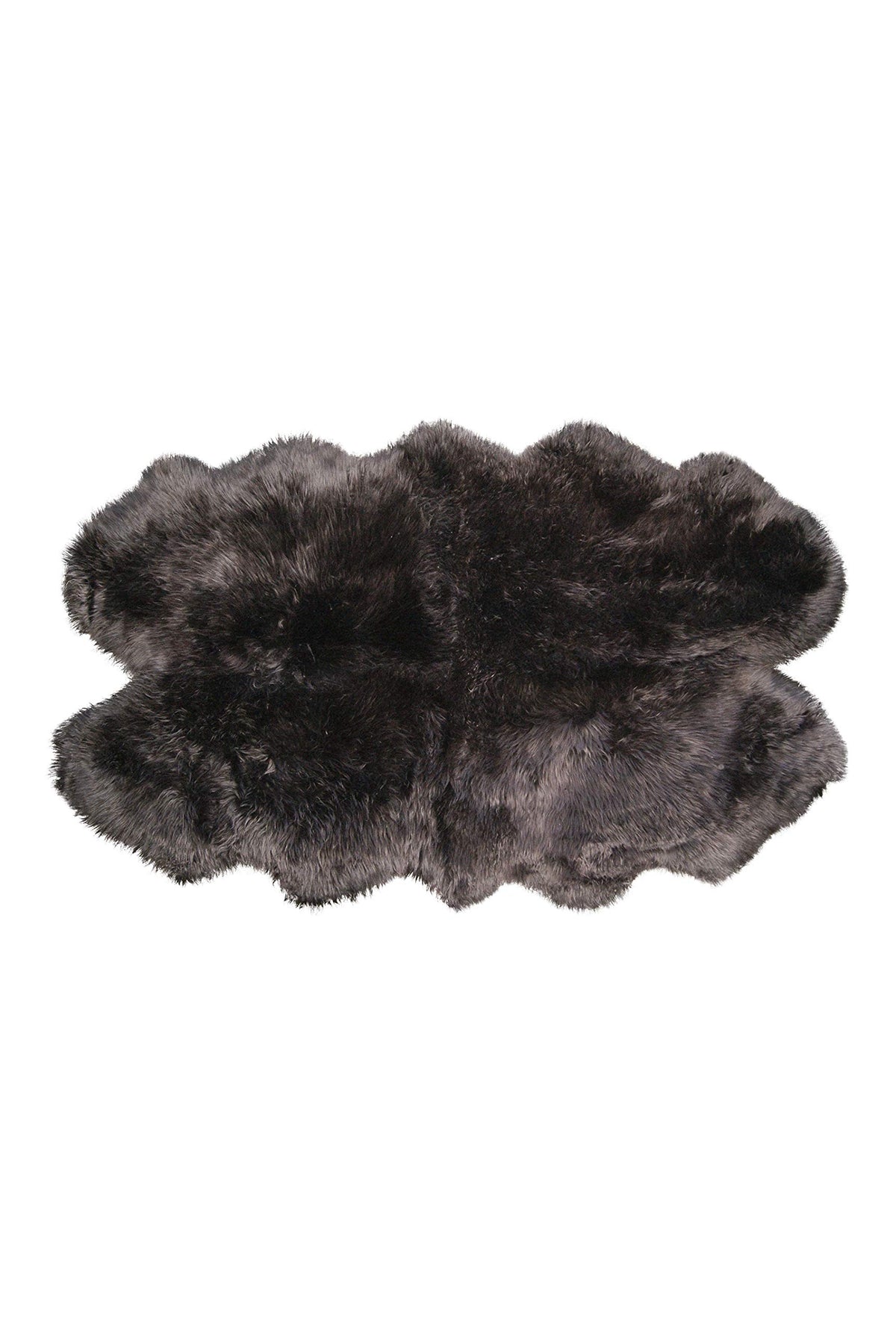 HomeRoots New Zealand Sheepskin, Microsuede 4' X 6' X 2' Chocolate Quattro Sheepskin Area Rug