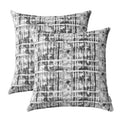 Romandeco Jacquard Decorative Throw Pillow Covers For Couch Set Of 2, 20X20 Inches, Grey