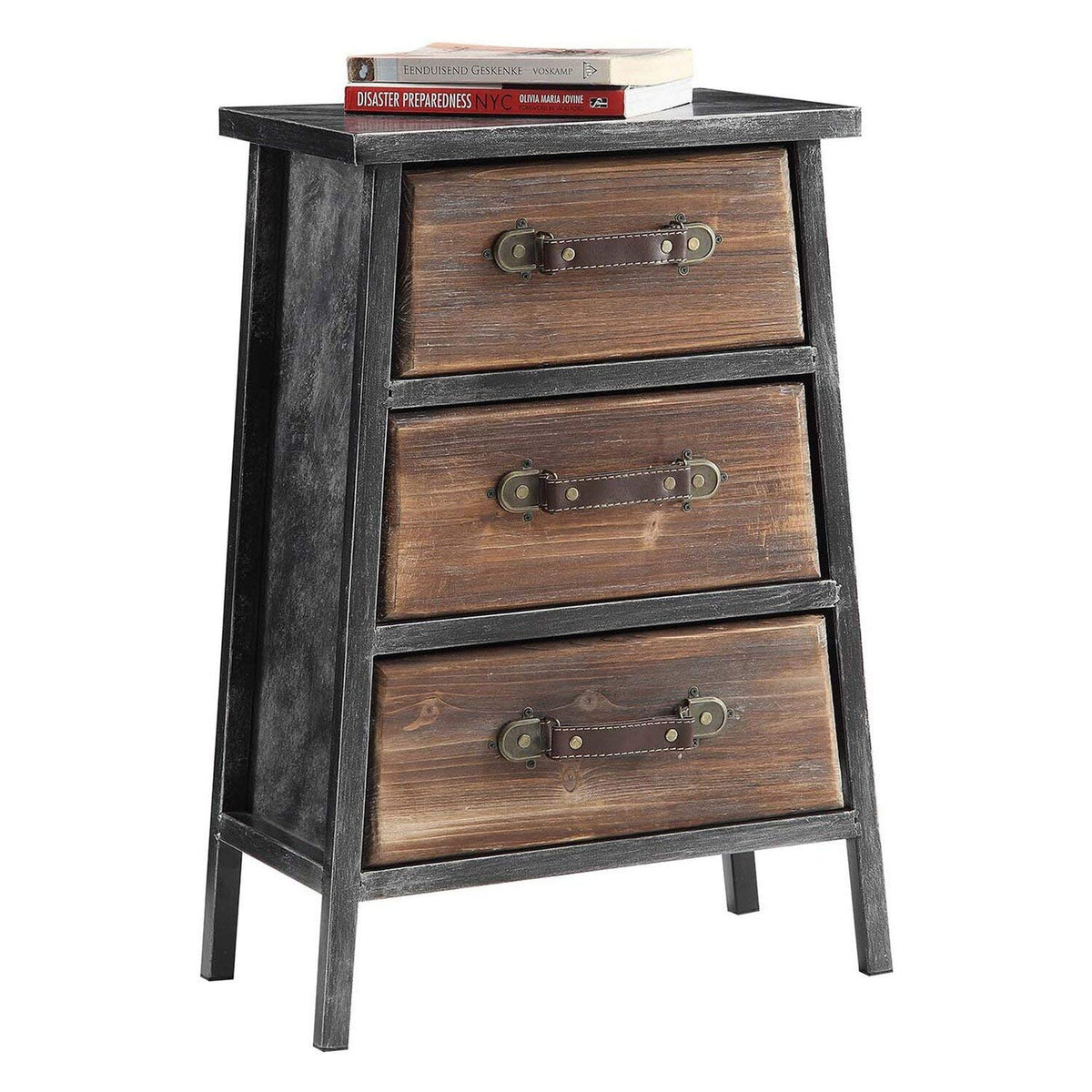 4D Concepts Urban Drawer, Black/Grey/Natural Distressed Wood