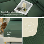 Downcool Queen Comforter Set, 7Pcs Bedding Sets Queen Sage Green, All Season Down Alternative Bed In A Bag Queen With Comforter,