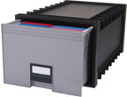 Storex, Stx61106U01C, Archive Files Storage Box, 1 / Each, Black,Gray