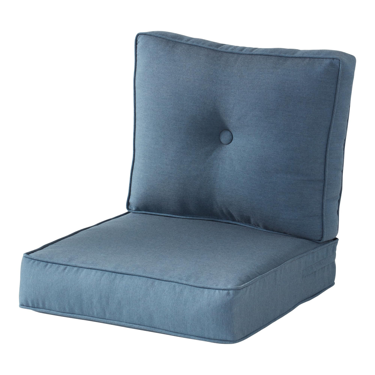 Greendale Home Fashions Outdoor 2-Piece Sunbrella Fabric Deep Seat Cushion Set, Blue Heather