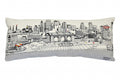 HomeRoots Cream 35' White Kansas City Daylight Skyline Lumbar Decorative Pillow