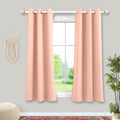 Mrs.Naturall Blush Pink Curtains 42x54 Inch Length for Living Room 2 Panels Blackout Room Darkening Curtain for Bedroom