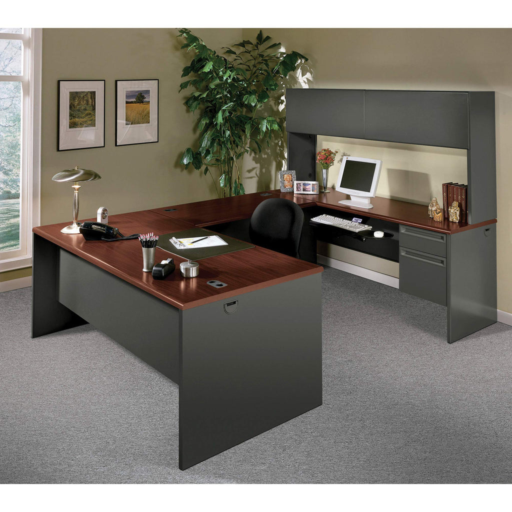 Hon- 38000 Series Single Pedestal Desk For "L" Workstation ,72X36 ,S/Pd ,Rt ,My/Ccl (Pack Of 2