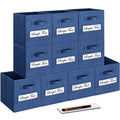 artsdi Set of 10,Foldable Cube Storage Bins with 10 Labels Window Cards & a Pen,Baskets Containers for Shelves,Closet Organizers