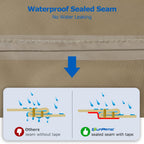 Sunpatio Outdoor Sofa Cover 60 Inch, Heavy Duty Waterproof Patio Loveseat Cover 2-Seater, All Weather Protection Outdoor Couch Cover For Patio Furniture, 60' L X 36' W X 30' H, Taupe