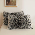 Xege Leopard Faux Fur Fluffy Pillowcases, Plush Shaggy Soft Long Pillow Covers, Fuzzy Decorative Cheetah Print Pillow Cases, Fur