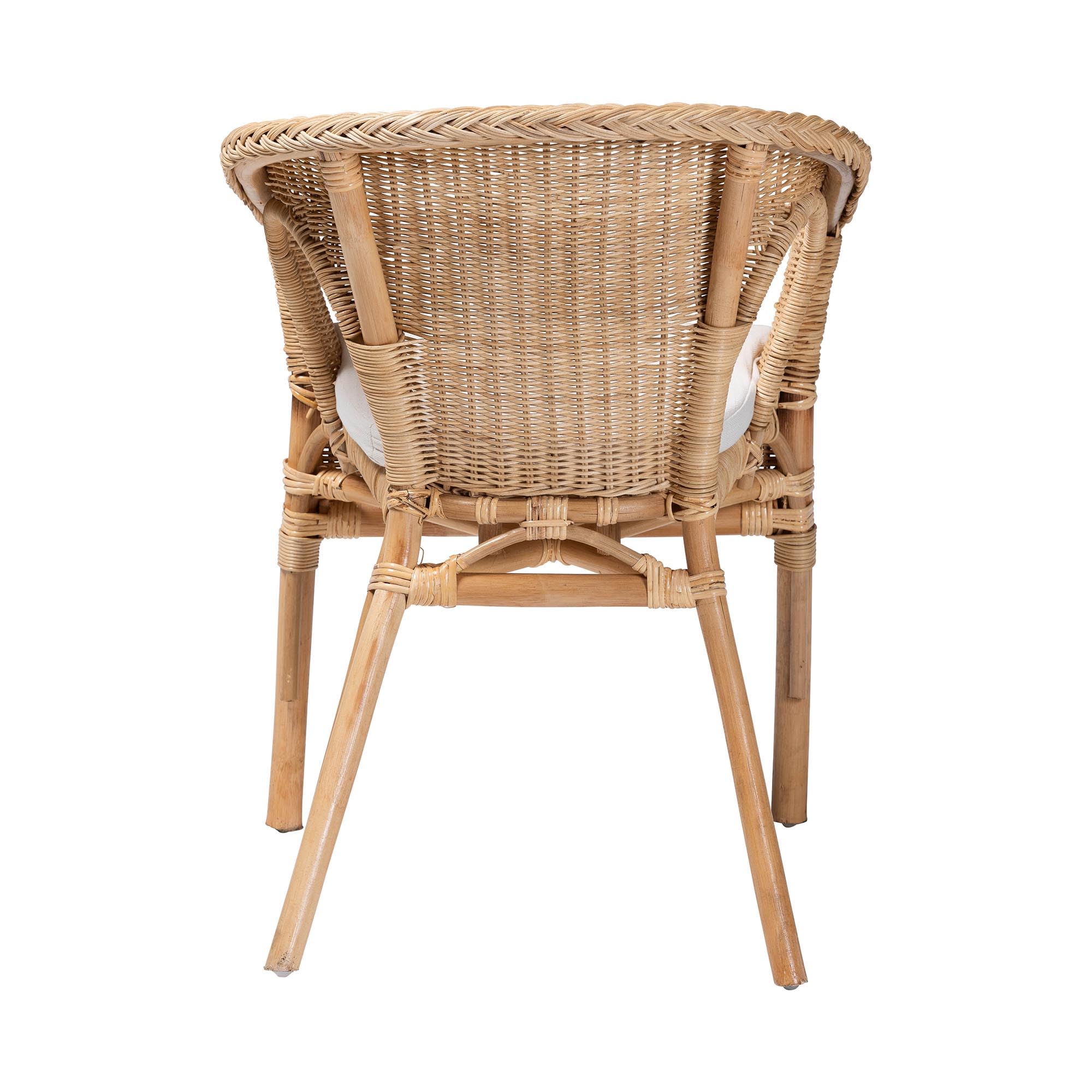 bali & pari Modern Bohemian Natural Rattan Dining Chair - Stylish & Eco-Friendly, Natural Color, Perfect for Home Decor