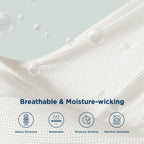 Bedsure 100% Cotton Blanket King Size For Bed - Waffle Weave Blankets King Size, Soft Lightweight Thin Blankets For Summer, Ivor