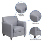 Flash Furniture HERCULES Diplomat Series Gray LeatherSoft Chair