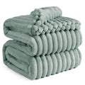 Bedsure Blankets Queen Size For Bed - Super Soft Cozy Blankets For Women, Cute Large Fleece Blanket For Girls, Sage Green, 90X90