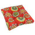 Blazing Needles Outdoor 19-inch Square Chair Cushion, 19 x 19, Farrington Terrace Grenadine 2 Count