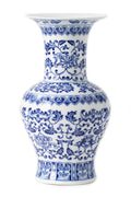 Blue and White Vase, Blue Vases Home D  cor, Chinoiserie Vase, Blue and White Porcelain, Ceramic Vase for Home, Living Room, Boo