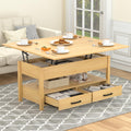 SYESWAY 40   Lift Top Coffee Table, 4-in-1 Multifunctional Lift Coffee Table with Storage & Hidden Compartments, Farmhouse Cof
