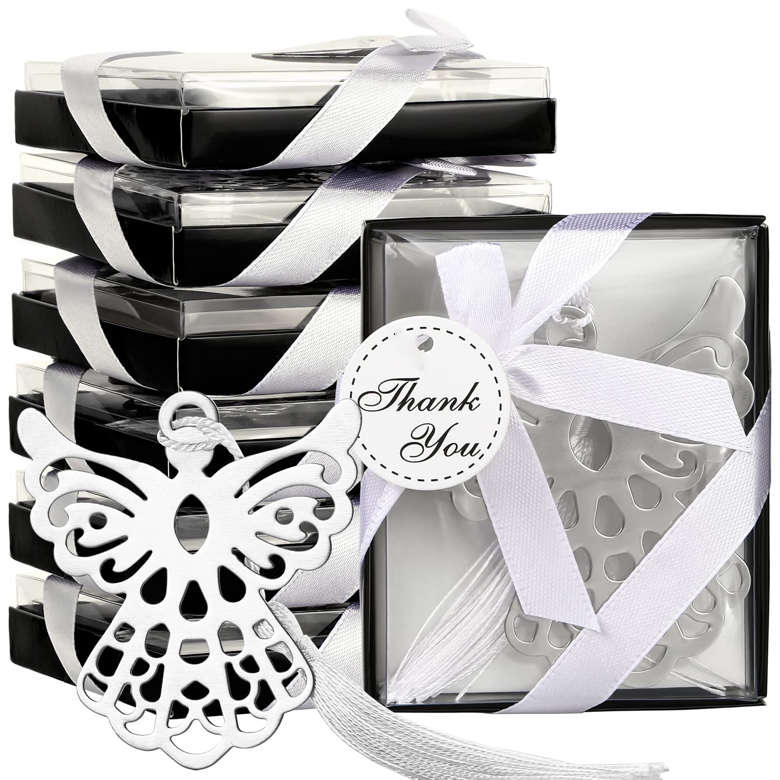 60 Pieces Metal Angel Bookmark Favors Tassels Angel Bookmark Favors Funeral Favors For Book Lovers Collection Guests Gift