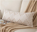Boho Lumbar Pillow Cover 14X36 Long Pack Of 1 Decorative Pillows Bed, Beige With Brown Body Throw Pillow Covers, For Modern Farm