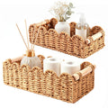 Paper Rope Storage Basket Set of 2, Toilet Paper Basket for Bathroom