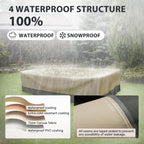 Patio Furniture Covers Waterproof Heavy Duty, 136'X84'X28' Extra Large Outdoor Dining Table And Chair Covers/ Waterproof Uv Snow Resistant/ General Purpose Outside Sectional Sofa Set Covers