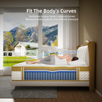 Naiveer Cooling Gel Memory Foam Hybrid Mattress King Size 14 Inch Medium Firm White