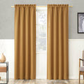 Sun Zero Easton Energy Saving Blackout Rod Pocket Curtain Panel, 40 x 95, Gold