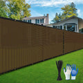 Denforste Privacy Fence Screen,With Gloves, 8X50Ft Heavy Duty 220Gsm 98% Blockage Privacy Screen Fence For Outdoor Wall Garden Y