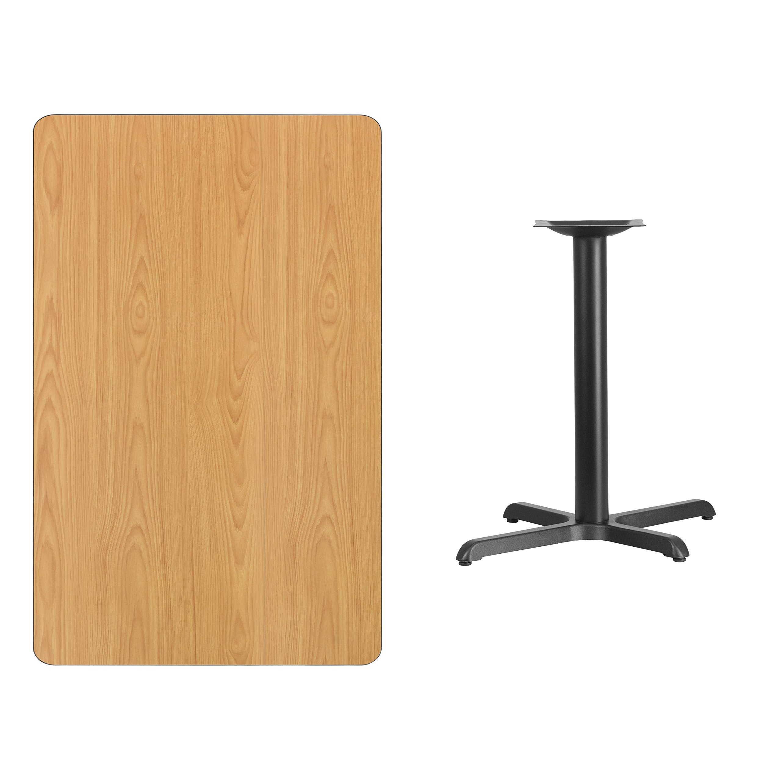 Flash Furniture Graniss 30'' X 48'' Rectangular Natural Laminate Table Top With 23.5'' X 29.5'' Table Height Base