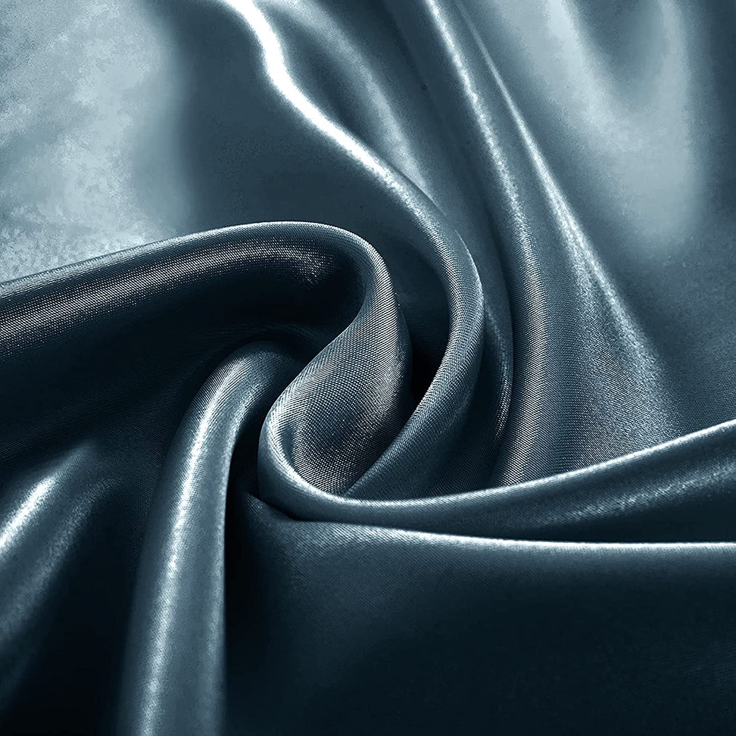 Homiest Deep Sea Blue Satin Fitted Sheet Twin Xl Size Fitted Bed Sheet, Deep Pocket Fitted Sheet Only, Luxury & Ultra Soft Bedding Fitted Sheet Single Bottom Bed Sheets Sold Separately