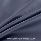 Oubonun 100% Cotton Body Pillowcase - 800 Thread Count/21X54, Moisture Absorbent And Breathable, Premium Hotel Body Pillow Cover For All Seasons, Steel Blue