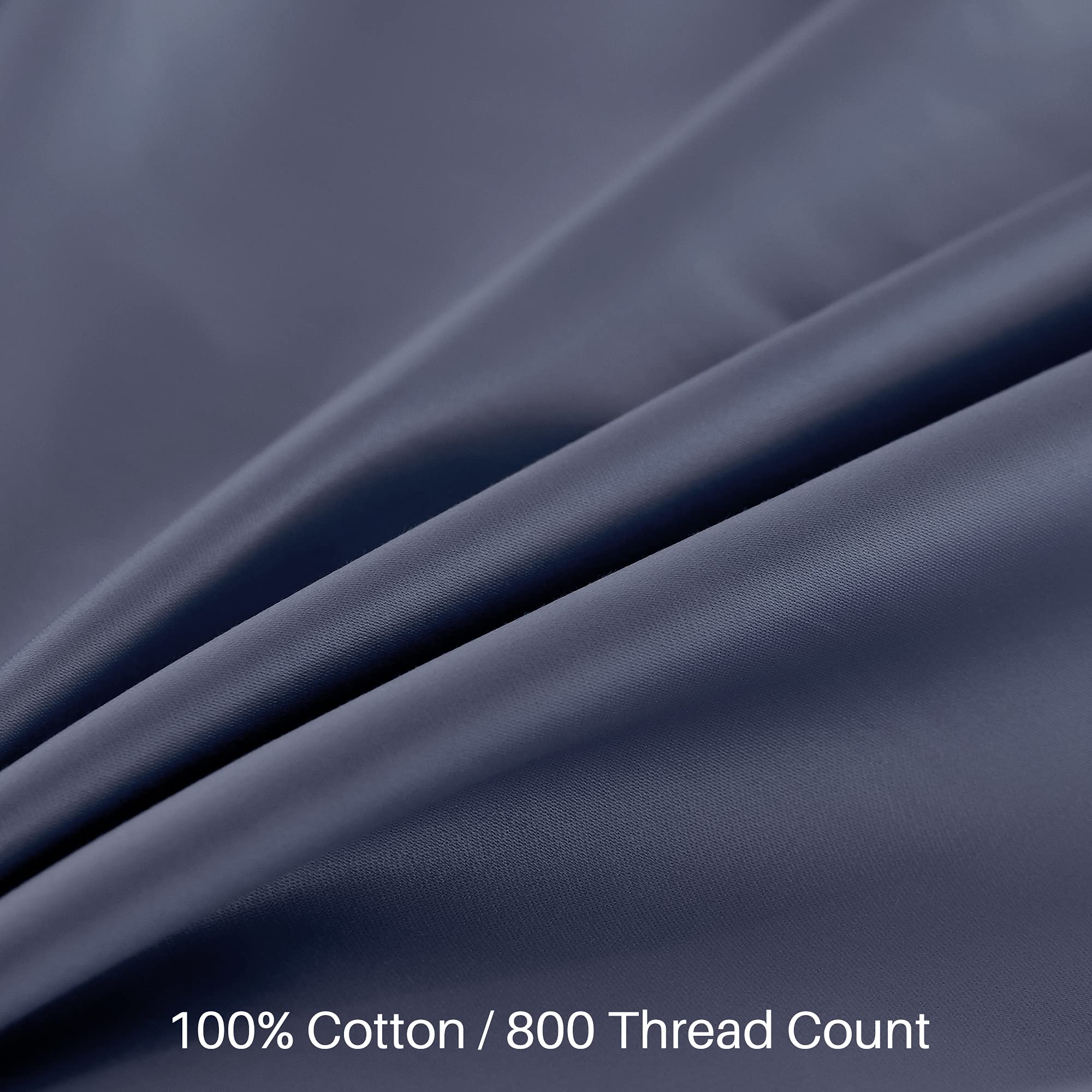Oubonun 100% Cotton Body Pillowcase - 800 Thread Count/21X54, Moisture Absorbent And Breathable, Premium Hotel Body Pillow Cover For All Seasons, Steel Blue
