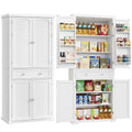 VASAGLE Pantry Cabinet, 71.7-Inch High Freestanding Tall Cupboard Storage Cabinet with a Drawer, 2 Cabinets, 4 Adjustable Shelve