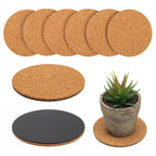 Coitak 6 Pieces Cork Mat For Plants, Round Cork Plant Coasters Mats For Garden, Courtyard, Pot Mat, Indoor Outdoor And Diy Craft