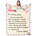 Ufooro Daughter Gifts, Gifts For Daughter, Special Day To My Daughter Blanket From Mom, Daughter Gifts From Mom, Valentines Birt