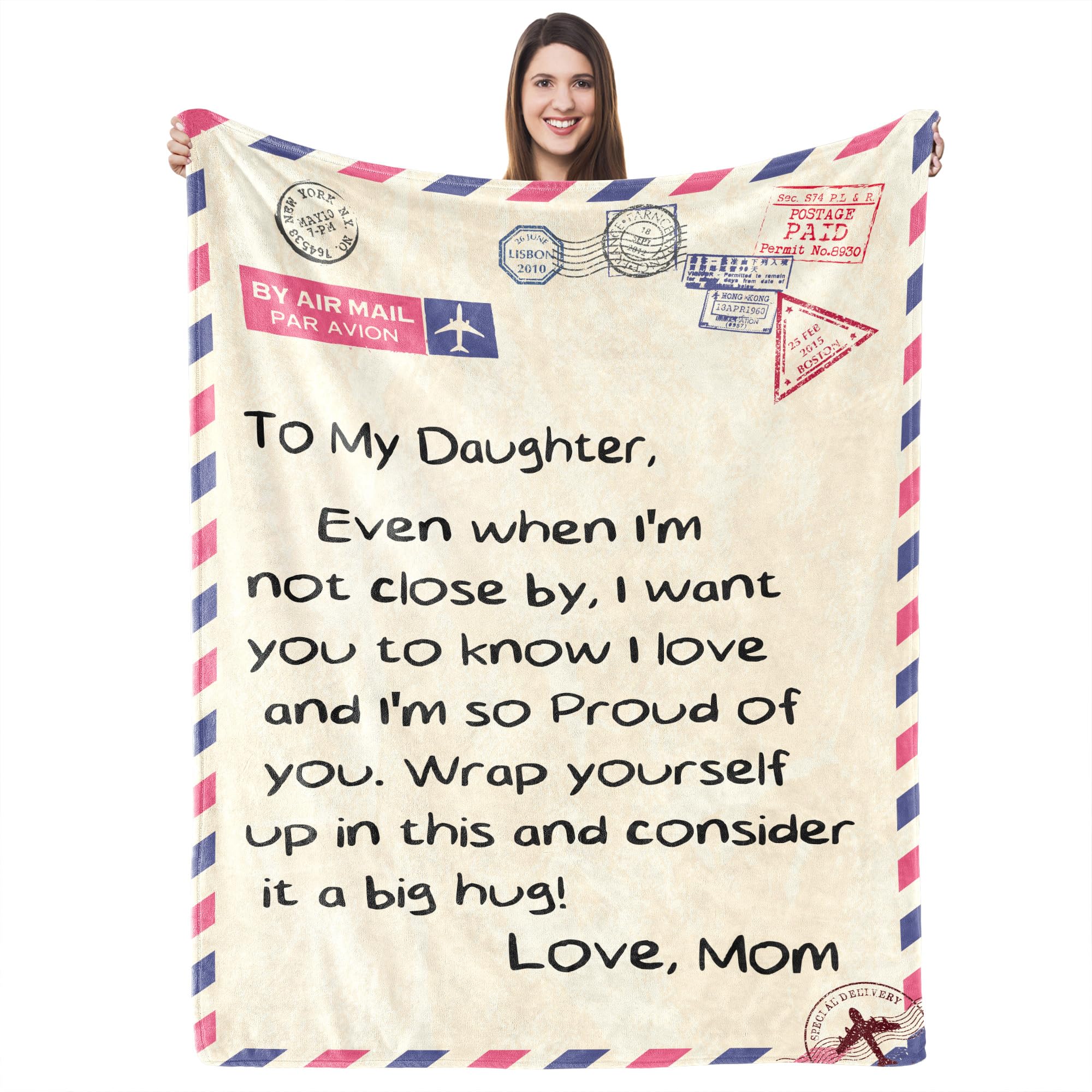 Ufooro Daughter Gifts, Gifts For Daughter, Special Day To My Daughter Blanket From Mom, Daughter Gifts From Mom, Valentines Birt