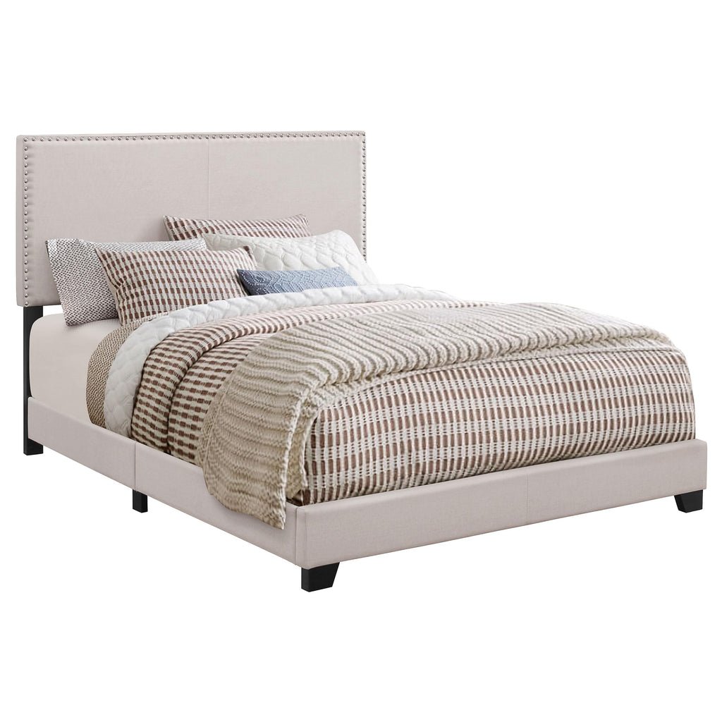 Coaster Home Furnishings Boyd Transitional Fabric Upholstered Full Size Panel Bed Frame 50-inch Headboard Ivory 350051F