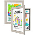 Americanflat Set of 2 10x12.5 Kids Art Frame - Front Loading Picture Frame Holds 100 Artworks - Use as 8.5x11 Frame with Mat or 