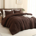 Paxrac Earthy Brown Comforter Twin/Twin Xl Size, Neutral 2 Pieces Comforter Set, Lightweight Solid Bedding Set, All Seasons Soft