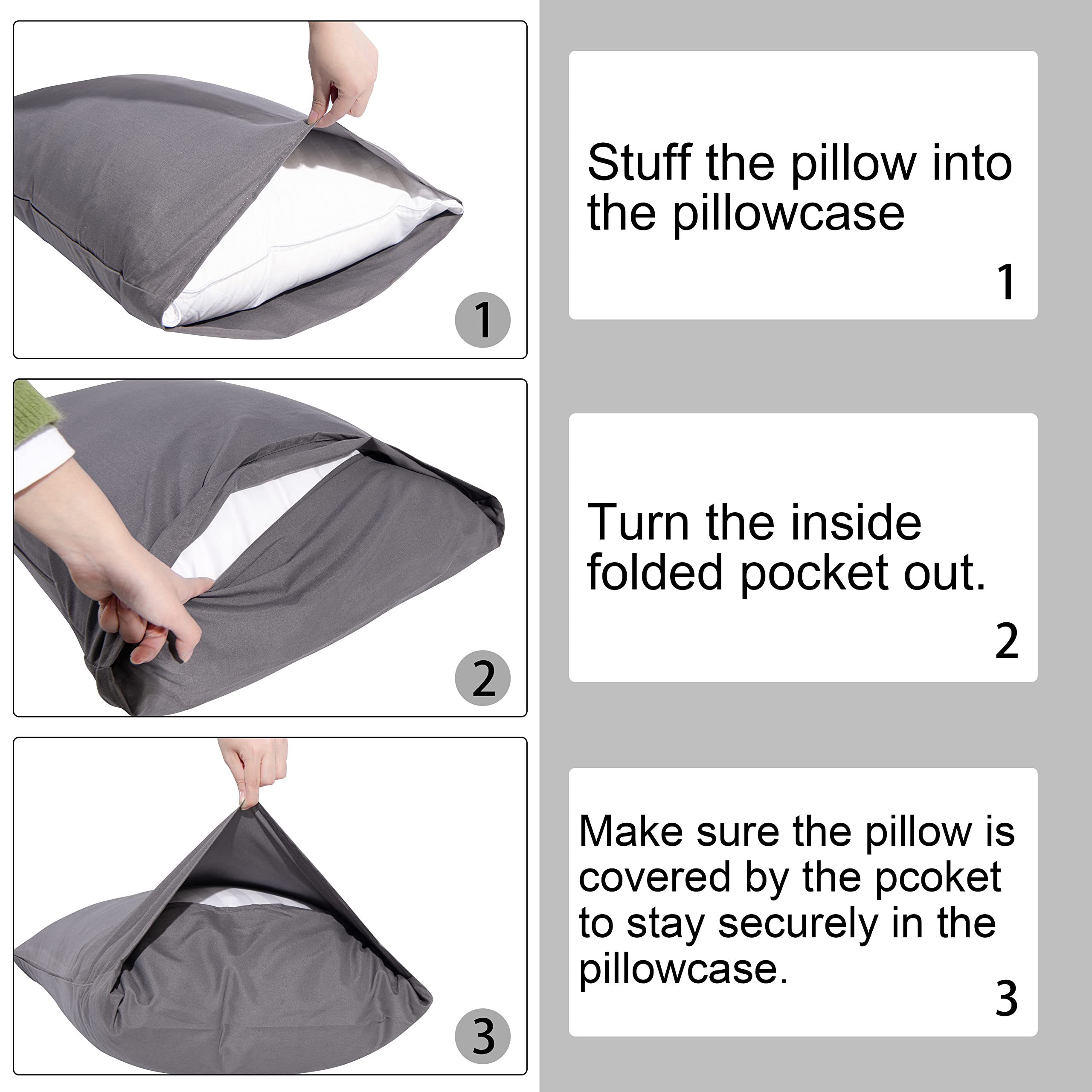 Ntbay 500 Thread Count 100% Egyptian Cotton Body Pillowcase, Super Soft And Breathable Envelope Closure Full Body Pillowcase For Adults, 20X54 Inches, Mustard Yellow