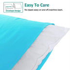 Ntbay Body Pillowcase - Brushed Microfiber 20X54 Pillowcase - Soft, Wrinkle-Free, Fade-Resistant, Stain-Resistant, Blue Body Pil