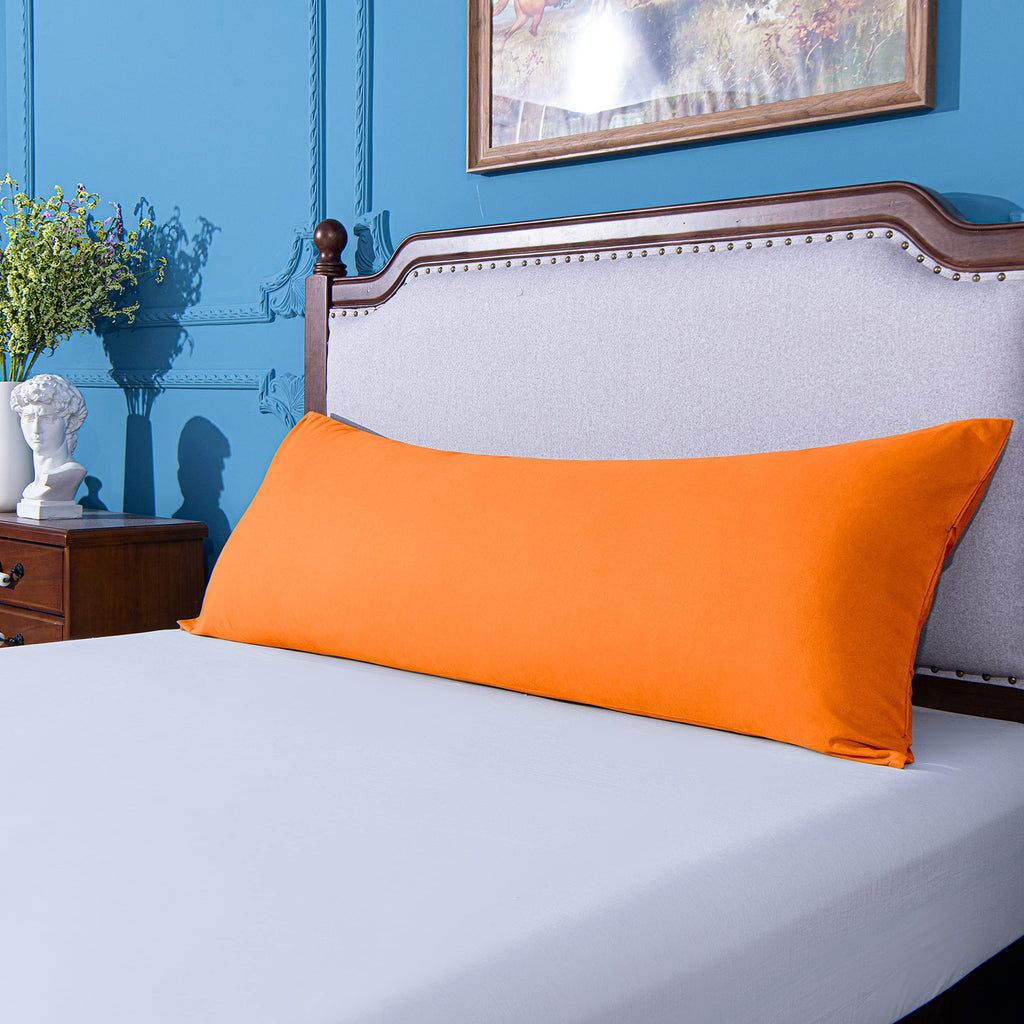 Ntbay Body Pillowcase - Brushed Microfiber 20X54 Pillowcase - Soft, Wrinkle-Free, Fade-Resistant, Stain-Resistant, Orange Body P