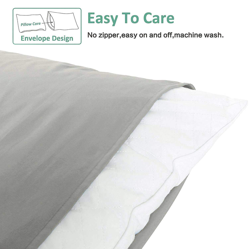 Ntbay King Pillowcase Set - 2 Pack Brushed Microfiber 20X40 Pillowcases - Soft, Wrinkle-Free, Fade-Resistant, Stain-Resistant, S