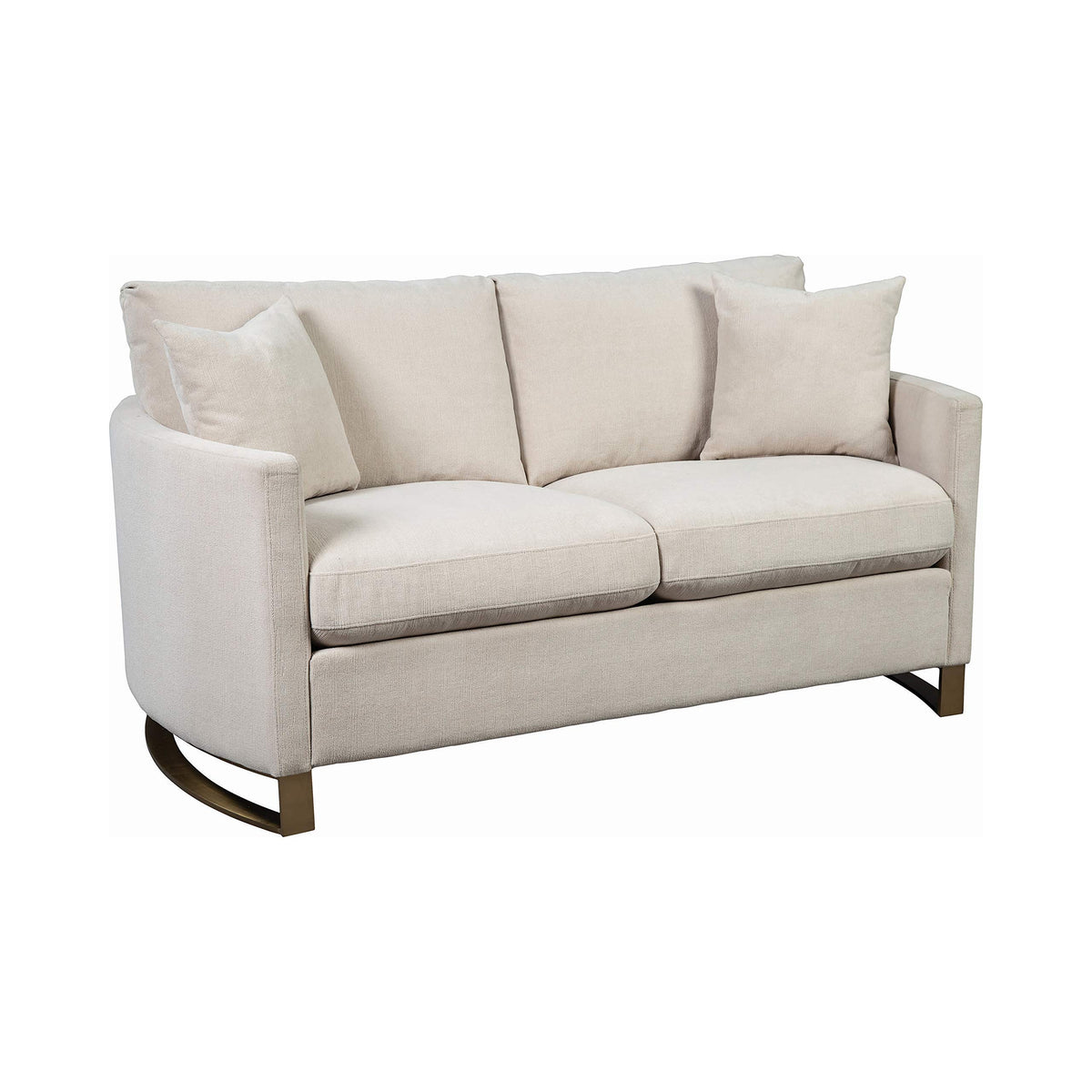 Coaster Home Furnishings Corliss Upholstered Curved Arms Loveseat Beige