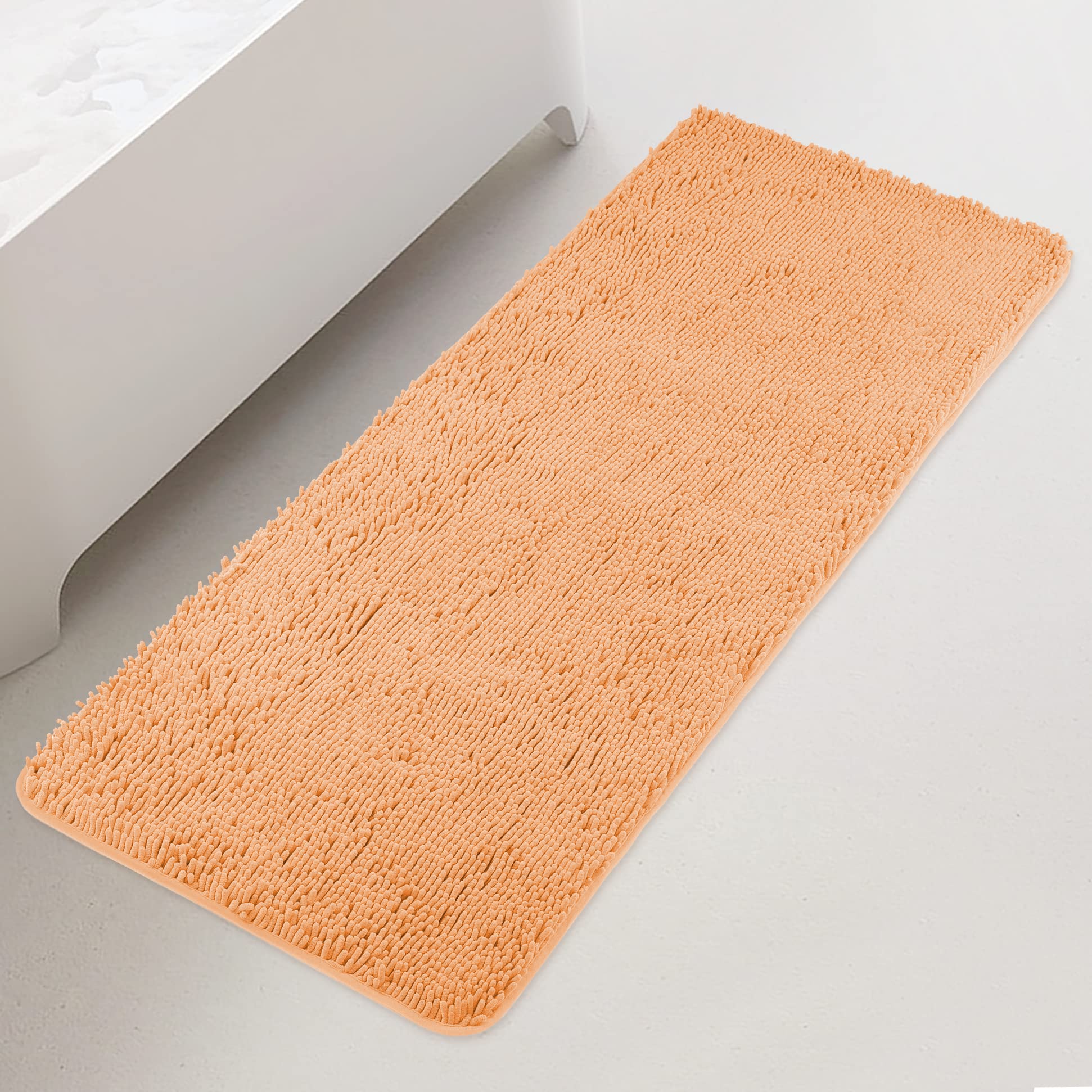 Yeaban Bathroom Runner Rugs 24 x 72 Non Slip - Thick Chenille Long Bath Mat | Absorbent and Washable Extra Large Bath Rug, Plush