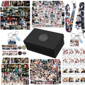 KPOPBP 5 Star Album Merch Gift Box Set including 110 PCS Photocards, 16pcs Transparent Cards, 180pcs Laptop Stickers, Keychain, 