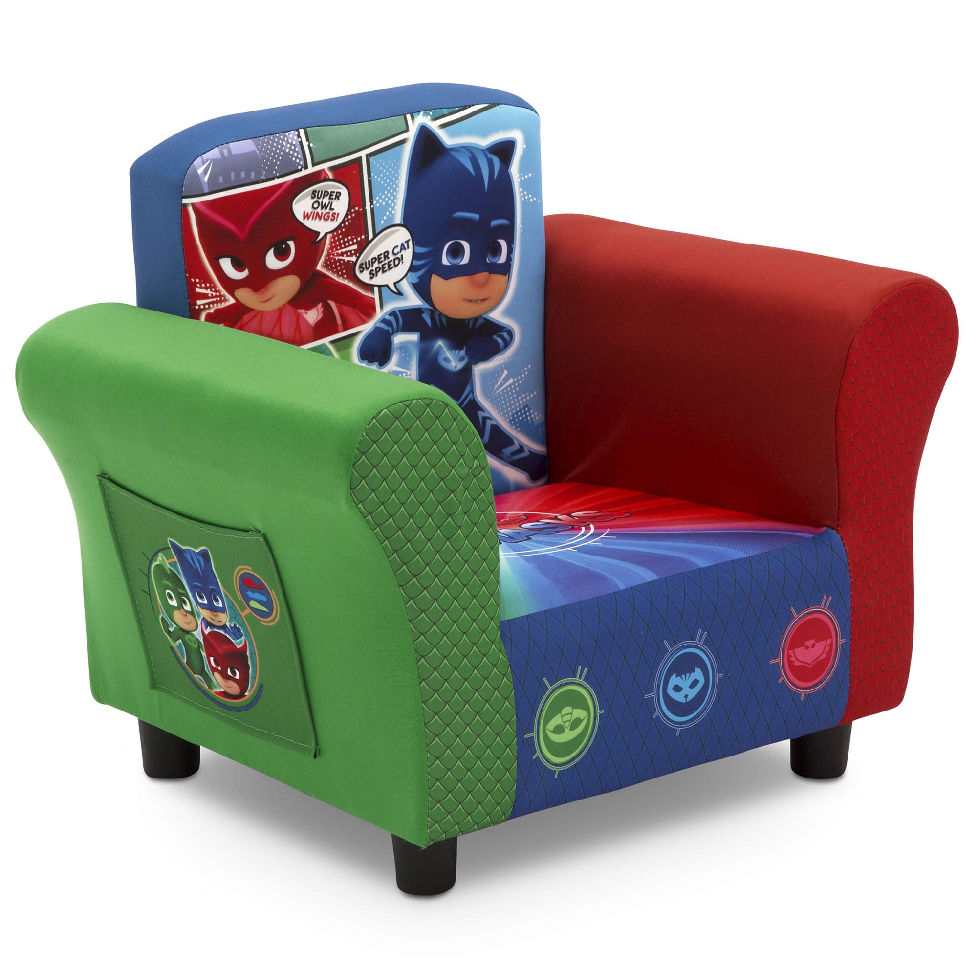 Delta Children Colorful Kids Upholstered Chair, Pj Masks