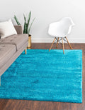 Unique Loom Solo Collection Area Rug - Calabasas (5 3 x 7 7 Rectangle, Turquoise)